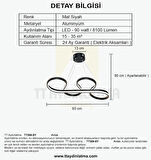 TT309-SY TT Aydınlatma Yılan Modeli Mat Siyah 2 Renk Modüllü Led Avize