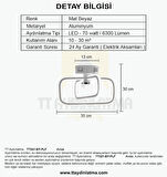TT321-BY-PLF TT Aydınlatma Nazar Modeli Mat Beyaz Plofonyer 3 Renk Modüllü Ledli Avize