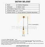 TT023-1-FULLESK TT Aydınlatma Damla Modeli Full Eskitme Tekli Avize