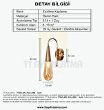TT023-APL-FULLESK TT Aydınlatma Damla Modeli Full Eskitme Tekli Aplik