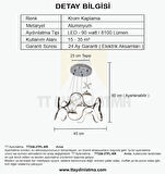 TT336-3TPL-KR TT Aydınlatma Krom Kaplama 3 Toplu 3 Renk Modüllü Ledli Avize