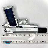 Dan Wesson 10mm Minyatür Tabanca Metal Doldurulabilir Torch Çakmak Gümüş