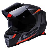 Ls2 Storm 2 Racer Full Face Motosiklet Kaskı Siyah Vizörlü