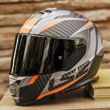 Ls2 Storm 2 Racer Full Face Motosiklet Kaskı Siyah Vizörlü
