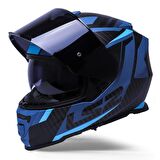 Ls2 Storm 2 Racer Full Face Motosiklet Kaskı Şeffaf + Siyah Vizörlü