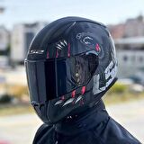 Ls2 Rapid 2 Clawn Full Face Motosiklet Kaskı Şeffaf + Siyah Vizörlü