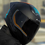 Ls2 Rapid 2 Extra Full Face Motosiklet Kaskı Şeffaf + Siyah Vizörlü