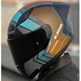 Ls2 Rapid 2 Extra Full Face Motosiklet Kaskı Şeffaf + Siyah Vizörlü