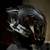 Ls2 Rapid 2 Clawn Race Full Face Motosiklet Kaskı Yarış Spoiler +  Siyah Vizörlü