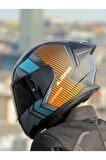 Rapid 2 Extra Race Full Face Motosiklet Kaskı Yarış Spoiler +  Siyah Vizörlü