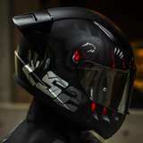 Ls2 Rapid 2 Clawn Race Full Face Motosiklet Kaskı Yarış Spoiler +  Şeffaf + Siyah Vizörlü