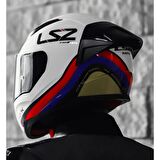 Ls2 Rapid Stark Race Full Face Motosiklet Kaskı Yarış Spoiler + Siyah Vizör