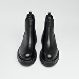 Hakiki Deri Kısa Topuklu Kadın Bot