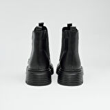 Hakiki Deri Kısa Topuklu Kadın Bot