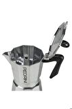 Aluminyum Moka Pot 6 Cups - Manuel Kahve Demleyici 6 Kupa