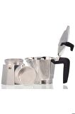 Aluminyum Moka Pot 6 Cups - Manuel Kahve Demleyici 6 Kupa
