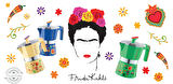 Pedrini Frida Kahlo - 3 Cup Moka Pot MAVİ
