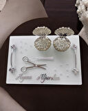 Adore Dikdörtgen Gümüş Nişan Tepsisi