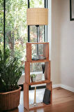 PUZZLE CEVİZ LAMBADER HASIR RATTAN ABAJURLU