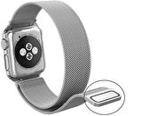 Gpack Apple Watch Uyumlu 42 mm Kılıf Metal Kayış Kordon 