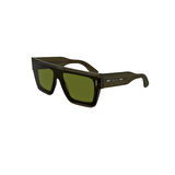 Calvin Klein CK 24502S 330 55 Unisex Kare Şeffaf Yeşil Kemik Güneş Gözlüğü