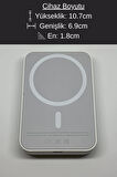Iphone 10000 Mah Magsafe Battery Pack Powerbank Kablosuz Şarj Ios 8/x/11/12/13/14/15 Uyumlu