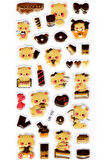 Sticker Kabartmalı Stiker Defter Planlayıcı Etiket (Lde032)-19x9cm - Ayıcık Çikolata