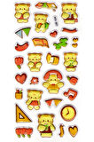 Sticker Kabartmalı Stiker Defter Planlayıcı Etiket (Lde034)-19x9cm - Sarı Kedi Kawaii