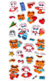 Sticker Kabartmalı Stiker Defter Planlayıcı Etiket (Lde006)-19x9cm - Motorlu Tavşan Ayıcık
