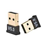 Bluetooth 5.0 Adaptör 5.0 Mini Dongle USB Alıcı Verici