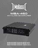 MOBASS MBA-460-4X60W RMS-KALİTELİ 4 KANAL YER KAPLAMAYAN YENİ NESİL ANFİ