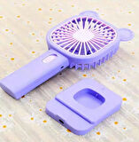 Şarj Edilebilir Fanlı Kulaklı Taçlı Kalemtıraşlı Telefon Tutuculu Vantilatör - Mavi