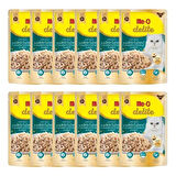 Me-O Delite Pouch Soslu Ton Balıklı ve Tavuk Etli Yetişkin Kedi Yaş Maması 70 GR x 12 Adet