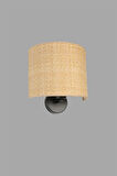 HASIR RATTAN ABAJURLU OVAL APLİK