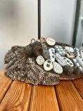 özel tasarımel yapımı pebble artağaç parçası abajur