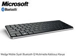 Microsoft Wedge Mobile Siyah Bluetooth Türkçe Q Multimedia Kablosuz klavye