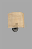 ÖRGÜLÜ RATTAN ABAJURLU OVAL APLİK