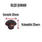 Bakır Mantar Düğme Kulp Mobilya Çekmece Dolap Kapak Kulbu Metal Kulp Aksesuarları Vidalı