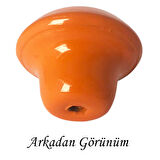 Turuncu Noktalı Mantar Düğme Kulp Çocuk Bebek Mobilya Çekmece Dolap Kapak Kulbu Metal Kulp Aksesuarları Vidalı