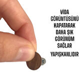 50 ADET Ceviz Vida Kapatıcı Ahşap Desenli  Yapışkanlı Vida Tapası Tıpası Kapağı Vida Gizleyici