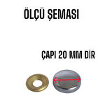 10 Adet Vida Kapatıcı Kapağı 20 Mm Metal Vida Tapası Tıpası Dekoratif Vida Gizleyici Krom