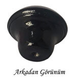 8 Adet Siyah Noktalı Mantar Düğme Kulp Mobilya Çekmece Dolap Kapak Kulbu Metal Kulp Aksesuarları Vidalı