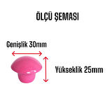 15 Adet Pembe Mantar Düğme Kulp Çocuk Bebek Mobilya Çekmece Dolap Kapak Kulbu Metal Kulp Aksesuarları Vidalı