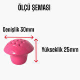 3 Adet Pembe Noktalı Mantar Düğme Kulp Çocuk Bebek Mobilya Çekmece Dolap Kapak Kulbu Metal Kulp Aksesuarları Vidalı