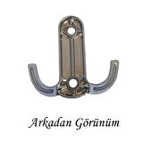 6 Adet Noktalı Askı Krom Portmanto Askı Vestiyer Duvar Askısı Metal Dolap Elbise Askılığı