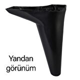 8 Adet Zelve 15 cm Siyah Lüx Mobilya Kanepe Sehpa Ünite Koltuk Ayağı Baza Ayak 
