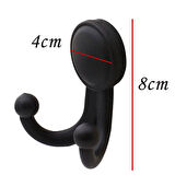 4 Adet Karagül Siyah Askı Askılık Vestiyer Banyo Dolap Elbise Askısı Sert Plastik 