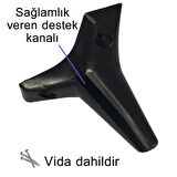 8 Adet Zelve 12 cm Siyah Lüx Mobilya Kanepe Sehpa Ünite Koltuk Ayağı Baza Ayak 