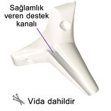 8 Adet Zelve 12 cm Beyaz Lüx Mobilya Kanepe Sehpa Ünite Koltuk Ayağı Baza Ayak 