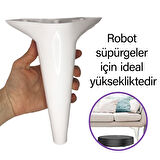 8 Adet Zelve 20 cm Beyaz Lüx Mobilya Kanepe Sehpa Ünite Koltuk Ayağı Baza Ayak 